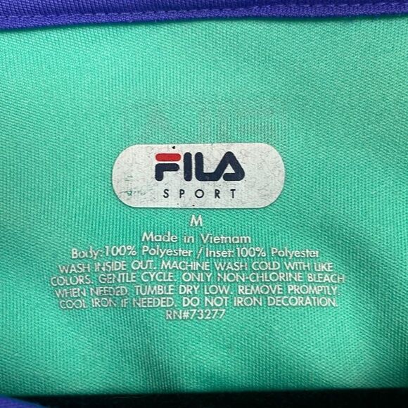 Fila Women's Colorblock Round Neck Short Sleeve Athletic Top Multi-Color Medium - Picture 4 of 7